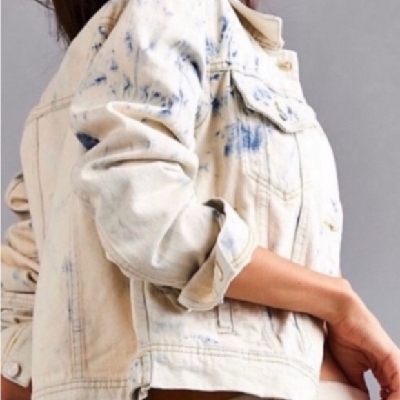 NWT Free People size M Rumors denim jacket in Tie Dye - Picture 3 of 12